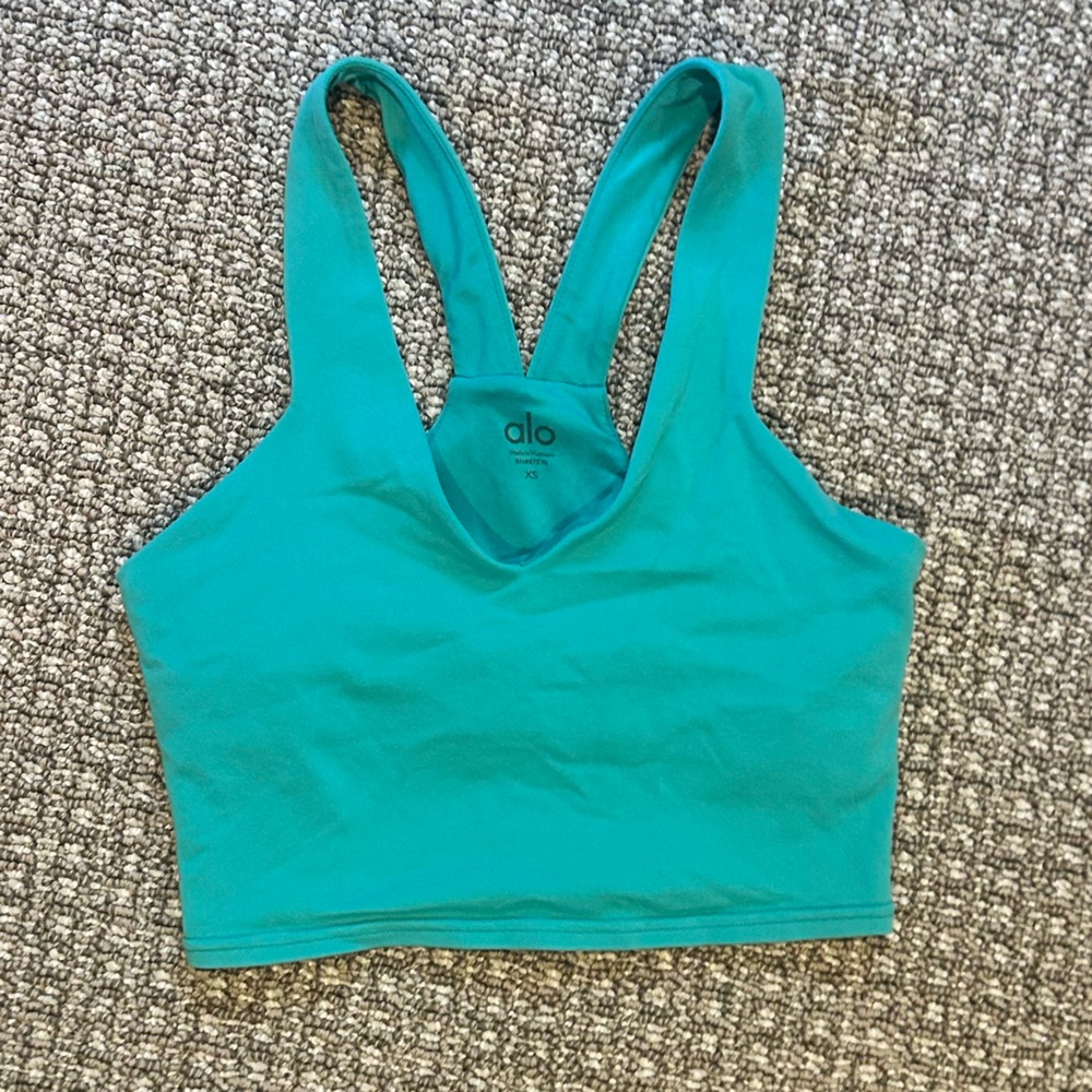 ALO Yoga Teal Bra Tank